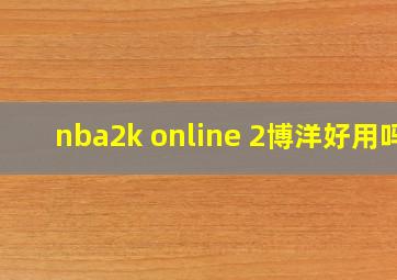 nba2k online 2博洋好用吗